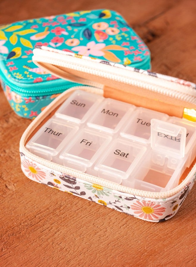 كارما، علبة حبوب للسفر، منظم حبوب أسبوعي للسفر، علبة حبوب قابلة للإزالة بثمانية أقسام، منظم أدوية للسفر، بيرد - Image 2